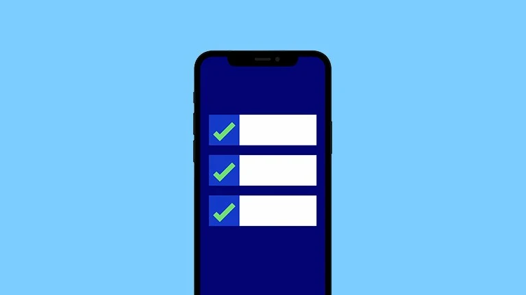 En grafisk illustration med en mobiltelefon som visar IA-systemet.