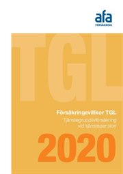 Omslag till försäkringsvillkor TGL vid tjänstepension 2020