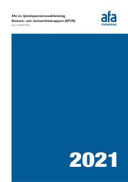 Omslag till Afa Livförsäkringsaktiebolag Solvens- och verksamhetsrapport 2021