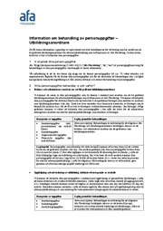 Information om behandling av personuppgifter – Utbildningsanordnare