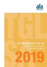 Omslag till försäkringsvillkor TGL för samtliga anställda 2019