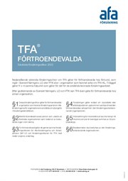 Omslag till särskilda försäkringsvillkor TFA för förtroendevalda hos förbund 