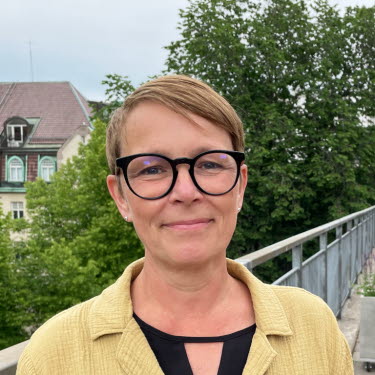 Annelie Lindvall på Afa Försäkrings takterrass.