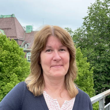 Susanne Tholén på Afa Försäkrings takterrass.