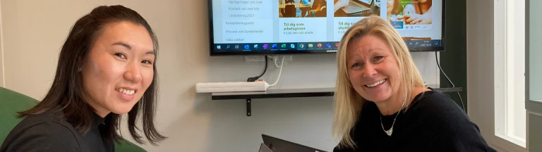 Emma Aronsson är samordnare på Arbetsmiljöutbildning och Rehabiliteringsstöd på Afa Försäkring och Anna Mia Olofsson är avdelningschef på Arbetsmiljöutbildning och Rehabiliteringsstöd.
