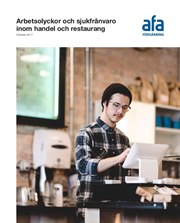 Omslag för Arbetsolyckor och sjukfrånvaro inom handel och restaurang 2017