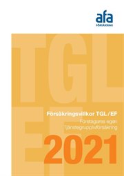Omslag till försäkringsvillkor TGL för egna företagare