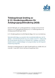 Omslag till villkorstillägg AGS