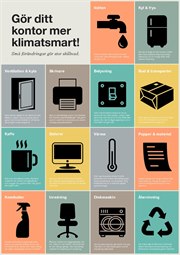 Gör ditt kontor mer klimatsmart! Miljöplansch från Afa Fastigheter