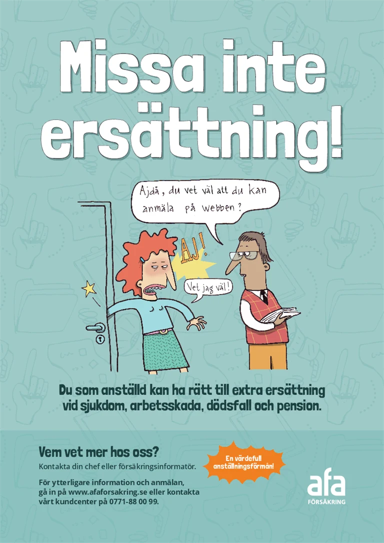 Omslag till affisch Missa inte ersättning