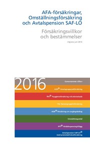 Omslag till försäkringsvillkor för Afa-försäkringarna 2016