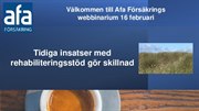 Presentation av webbinarium - Tidiga insatser med rehabiliteringsstöd gör skillnad