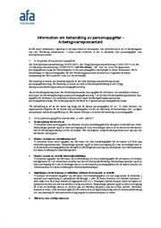 Information om behandling av personuppgifter - Arbetsgivarrepresentant