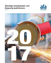 Omslag för Allvarliga arbetsskador och långvarig sjukfrånvaro 2017