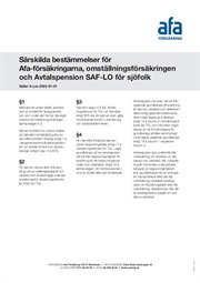 Omslag till särskilda bestämmelser för sjöfolk