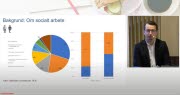 Emil Askestad, statistiker/analytiker på Afa Försäkring, presenterar en ny rapport om socialt arbete.