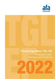 Omslag till försäkringsvillkor TGL för egna företagare