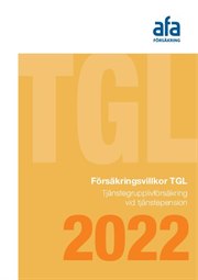Omslag till försäkringsvillkor TGL vid tjänstepension